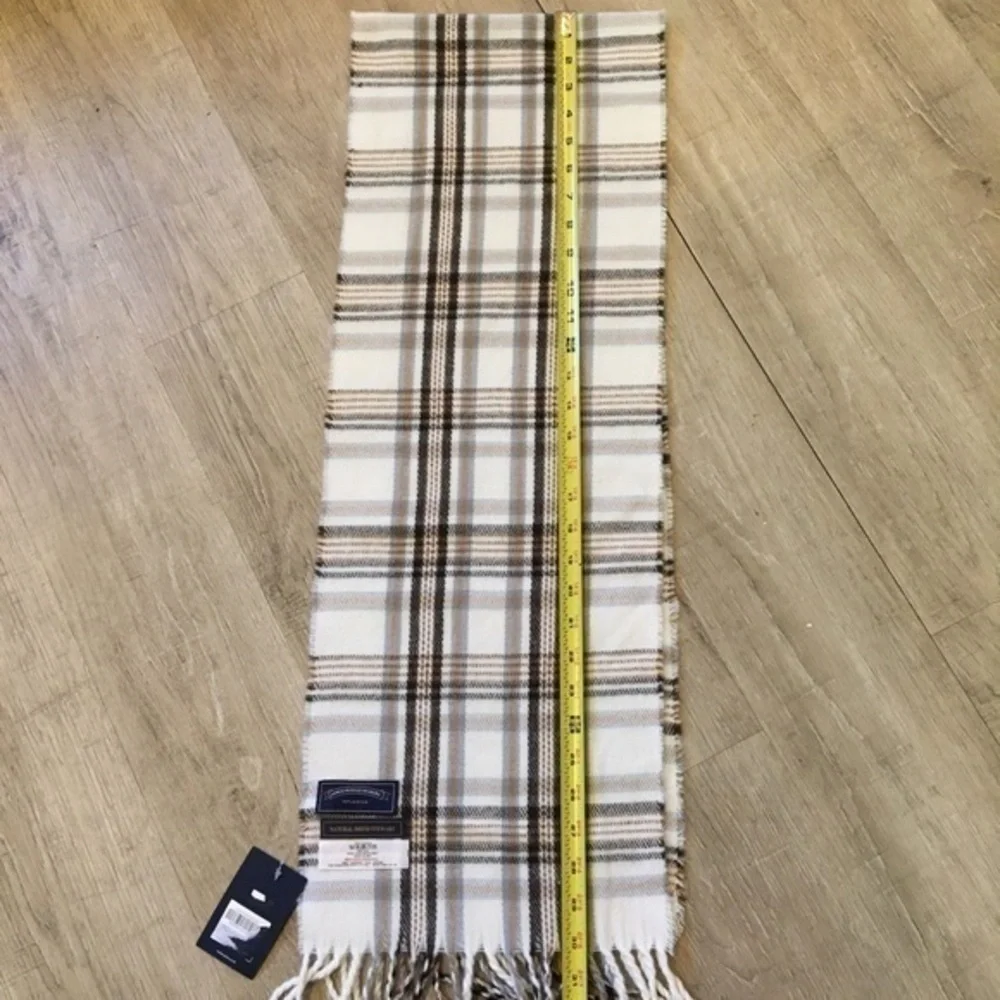 NWT James Pringle Weavers Cream/Tan Scarf